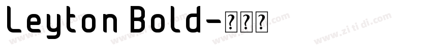 Leyton Bold字体转换